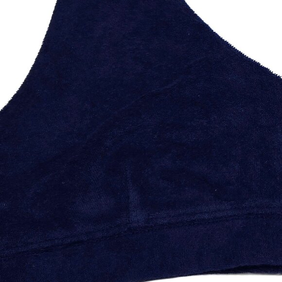 OFFLINE BY AERIE RECHARGE LEAST SUPPORT NWT $25 NAVY BLUE TERRY CLOTH BRA MEDIUM - Picture 3 of 10